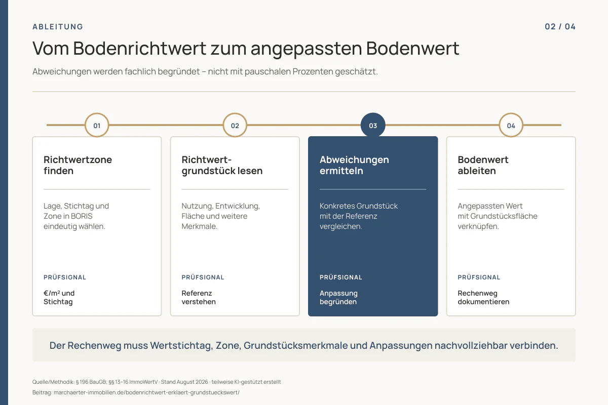 Ableitung eines angepassten Bodenwerts aus dem Bodenrichtwert - Immobilienmakler Frankfurt - Marc Härter Immobilien