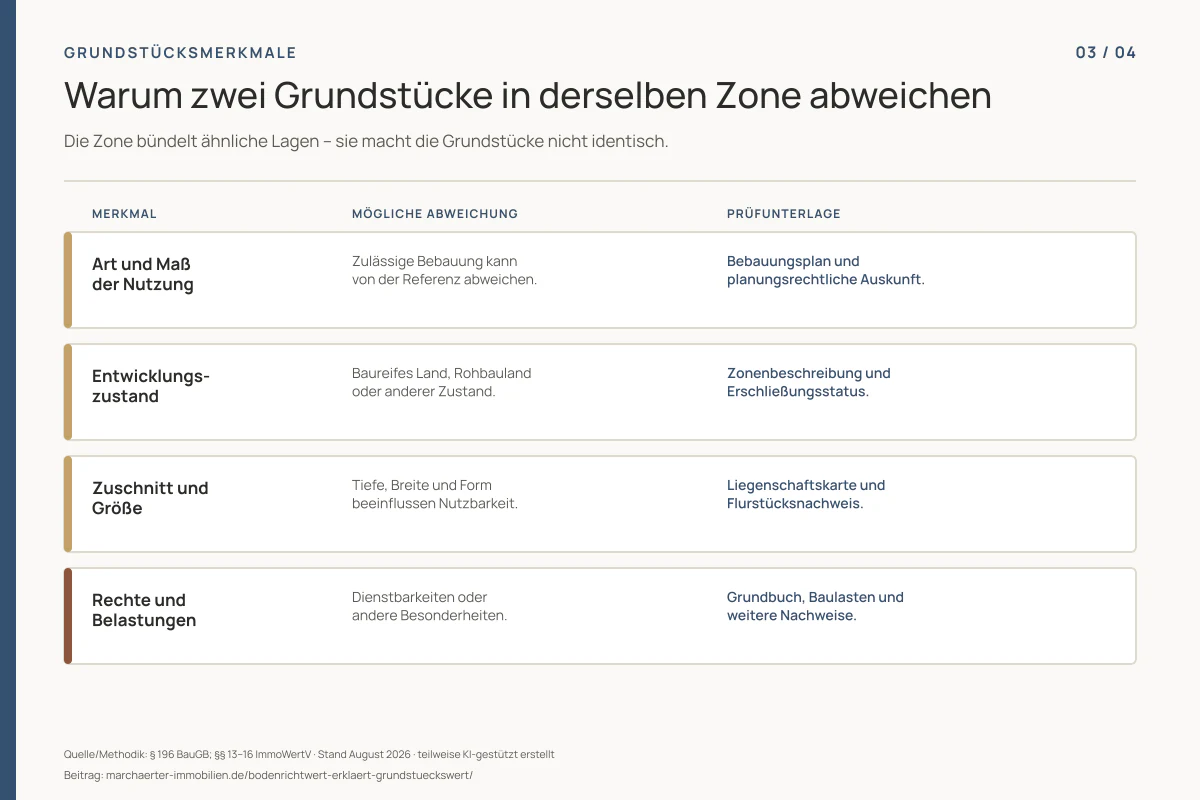 Wertbeeinflussende Grundstücksmerkmale innerhalb einer Bodenrichtwertzone - Immobilienmakler Frankfurt - Marc Härter Immobilien