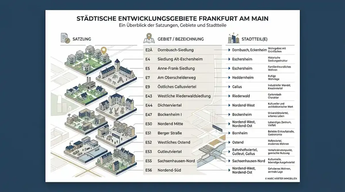 Erhaltungssatzungen und Milieuschutz Frankfurt: Was Eigentümer und Käufer wissen müssen