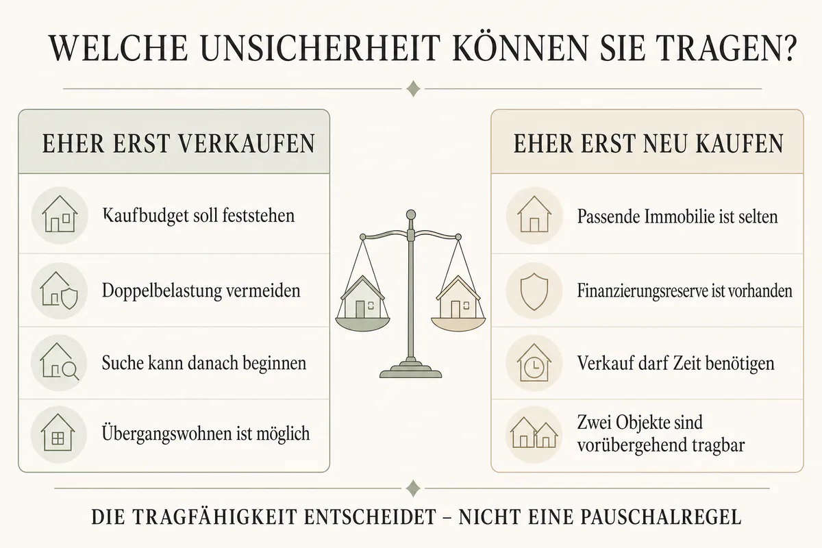 Erst verkaufen oder erst neu kaufen? Die richtige Reihenfolge beim Immobilienwechsel