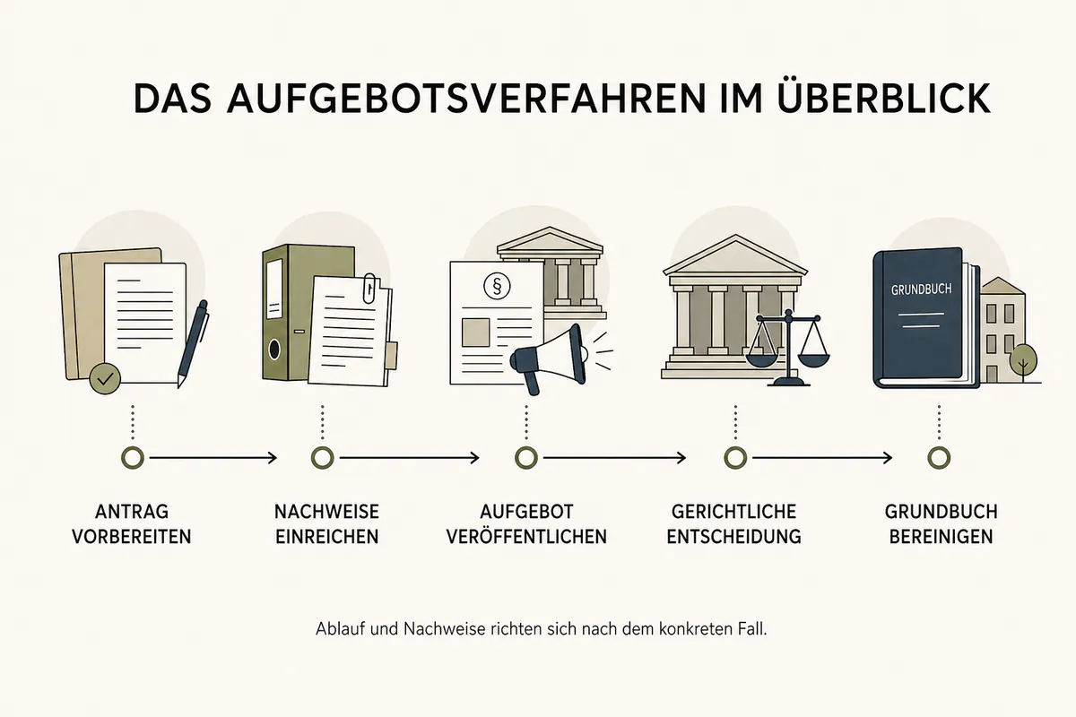 Grundschuldbrief verloren: Aufgebotsverfahren erklärt – Ablauf, Kosten & Tipps