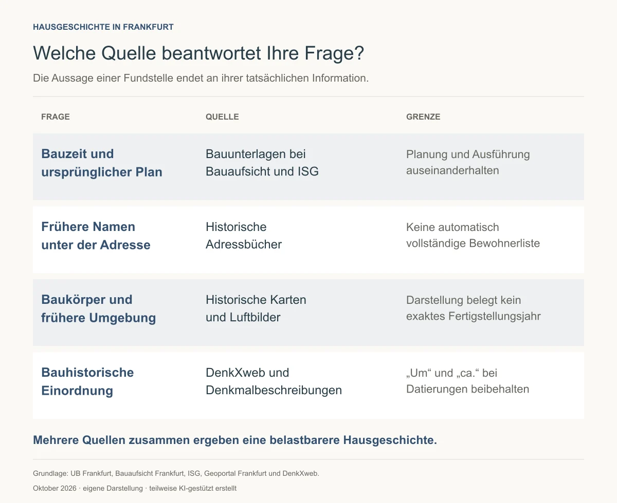 Quellen zur Frankfurter Hausgeschichte: Bauunterlagen, Adressbücher, Karten und Denkmalbeschreibungen mit ihren Aussagegrenzen - Immobilienmakler Frankfurt - Marc Härter Immobilien