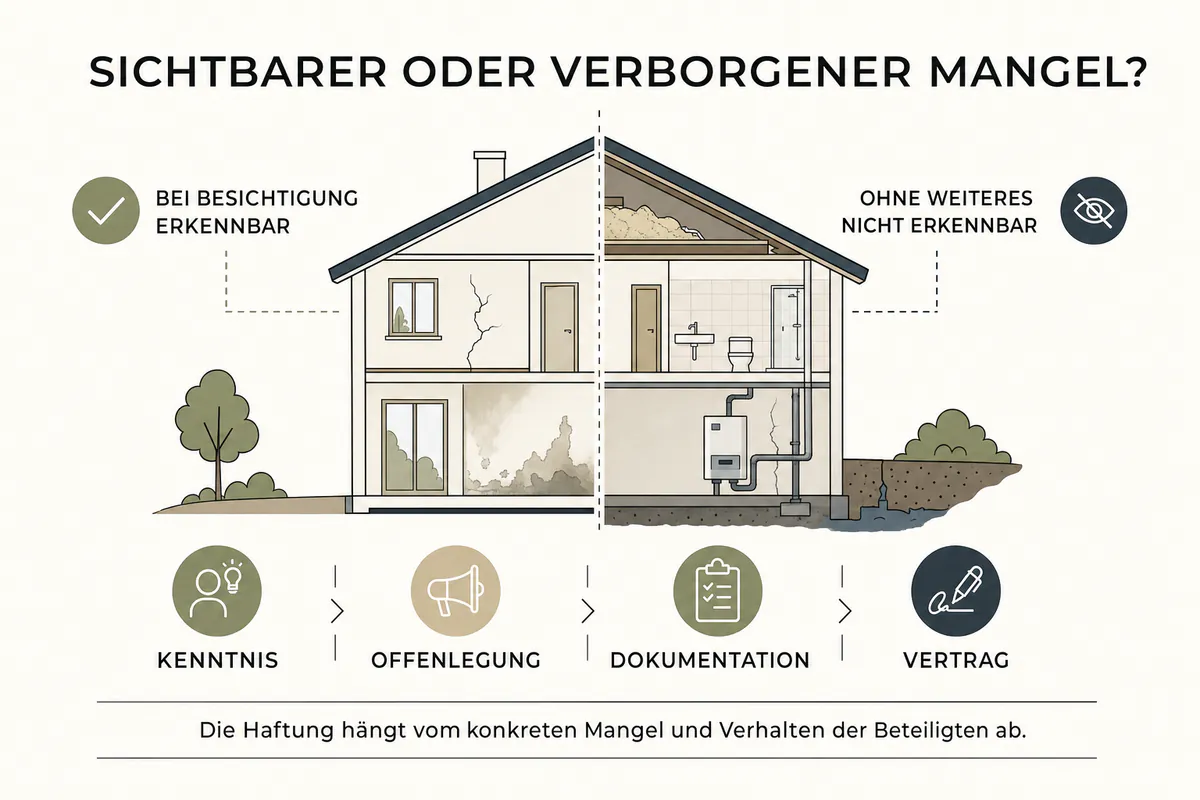 Immobilie gekauft wie gesehen: Wann Verkäufer trotzdem haften — Haftung & arglistige Täuschung erklärt