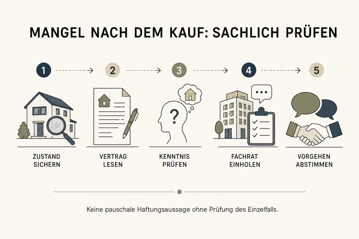 Immobilie gekauft wie gesehen: Wann Verkäufer trotzdem haften — Haftung & arglistige Täuschung erklärt
