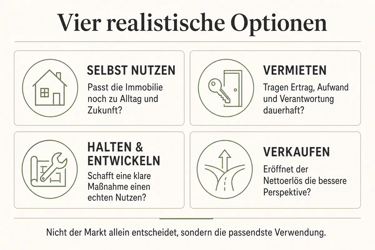 Immobilie verkaufen oder behalten? Eine Entscheidungshilfe für Eigentümer