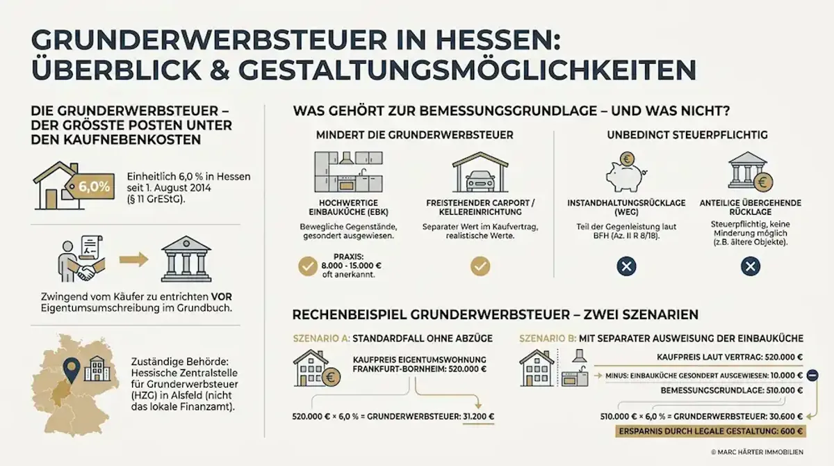 Kaufnebenkosten Immobilie Frankfurt — der vollständige Überblick mit exakten Rechenbeispielen