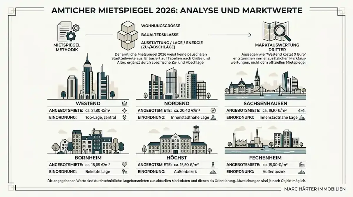 Neuer Mietspiegel Frankfurt 2026: Was Mieter und Vermieter nun wissen müssen