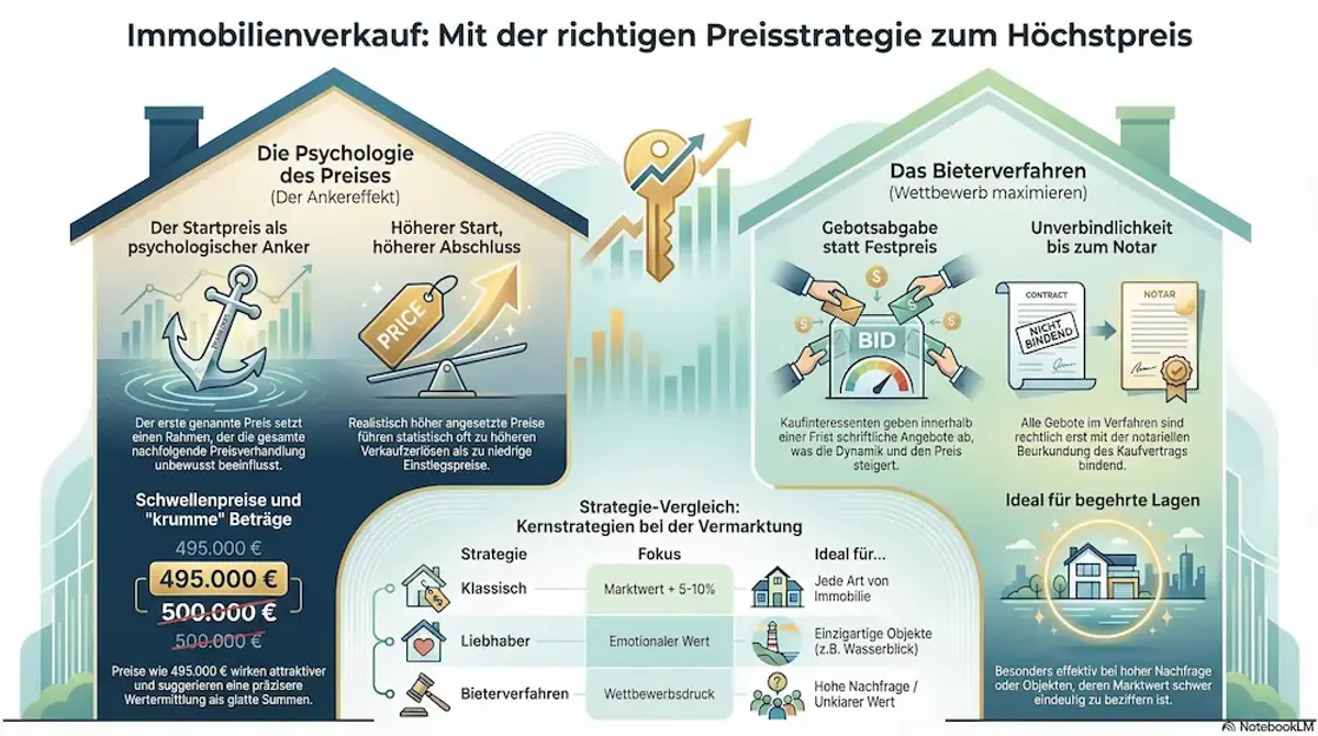 Preisstrategie beim Immobilienverkauf: So finden Sie den optimalen Angebotspreis
