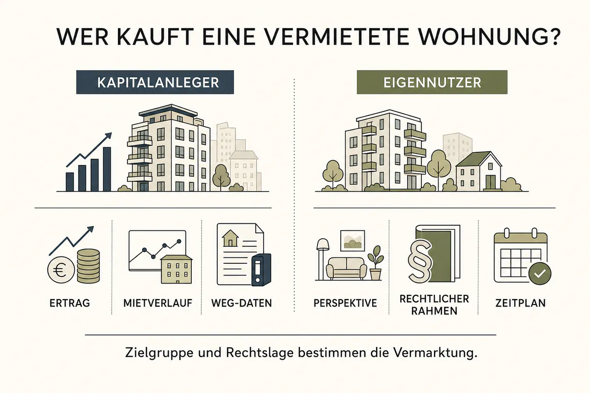 Vermietete Wohnung verkaufen: Wert, Käuferkreis und Ablauf