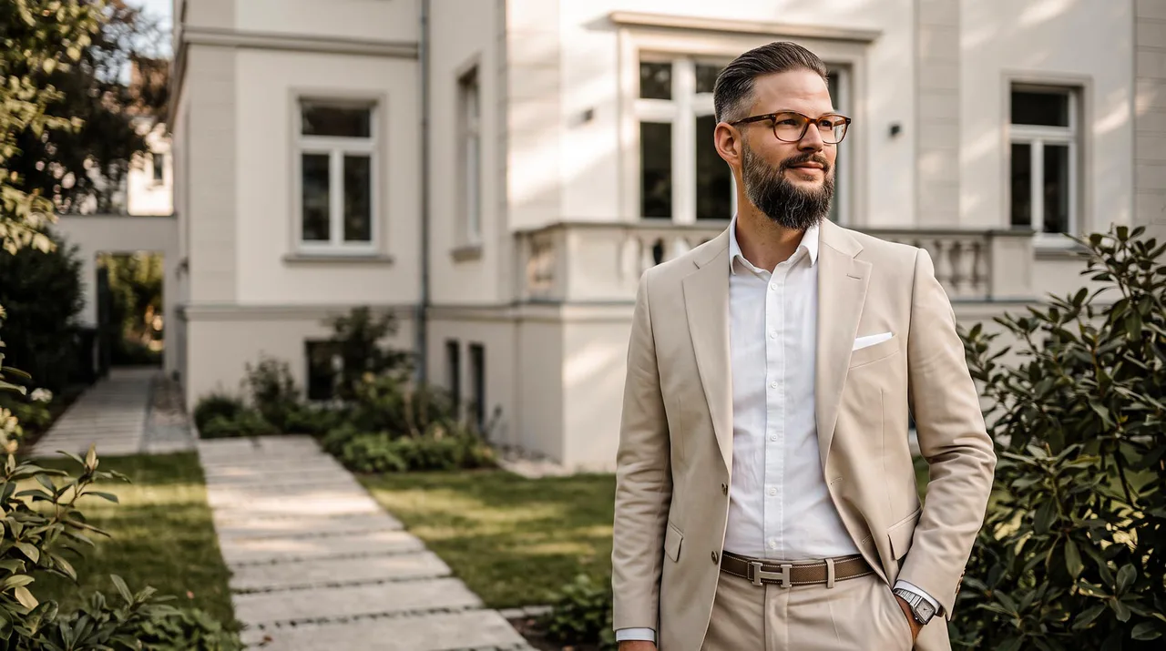 Marc Härter vor einer hellen Altbaufassade
