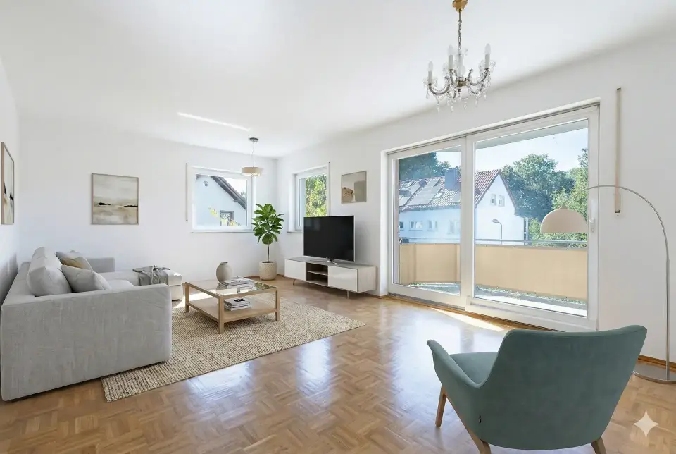 Helle Wohnung mit zwei Balkonen und Tiefgaragenstellplatz in Frankfurt am Main