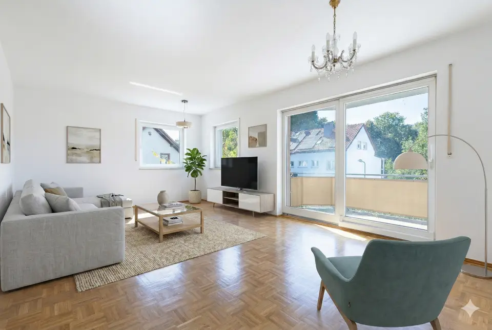 Helle Wohnung mit zwei Balkonen und Tiefgaragenstellplatz in Frankfurt am Main