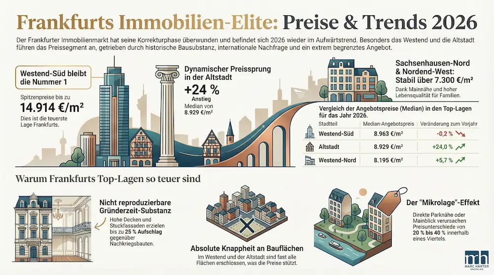 Frankfurts Immobilien Elite - Preise und Trends für 2026 - Immobilienmakler in Frankfurt am Main - Marc Härter Immobilien