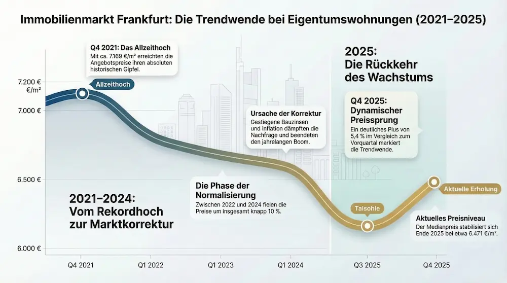 Immobilienpreise Frankfurt 2026: Kaufpreise, Mietspiegel & Prognose immobilienpreise frankfurt entiwcklung von 2021 - 2026 (2)
