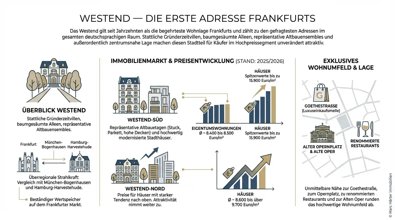 Luxusimmobilien Frankfurt 2026: Lagen, Preise & Off-Market Beste Lagen - Frankfurt Westend - Immobilienmakler Frankfurt - Marc Härter Immobilien