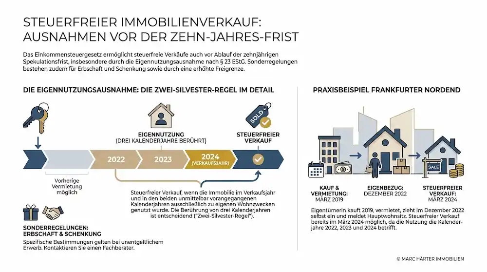 Spekulationssteuer beim Immobilienverkauf: Was Eigentümer in Frankfurt wissen müssen Immobilie verkaufen Spekulationssteuer 10 Jahre Frankfurt - Marc Härter Immobilien (3)
