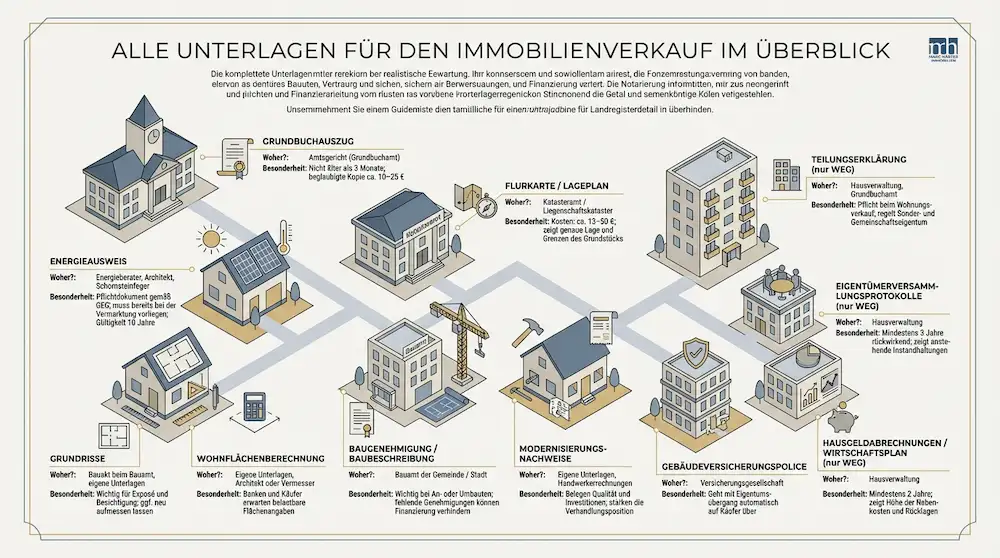 Immobilie für Verkauf vorbereiten - Eine Schritt für Schritt Anleitung Immobilienverkauf benötigte Unterlagen für Haus und Wohnung - Marc Härter Immobilien in Frankfurt am Main
