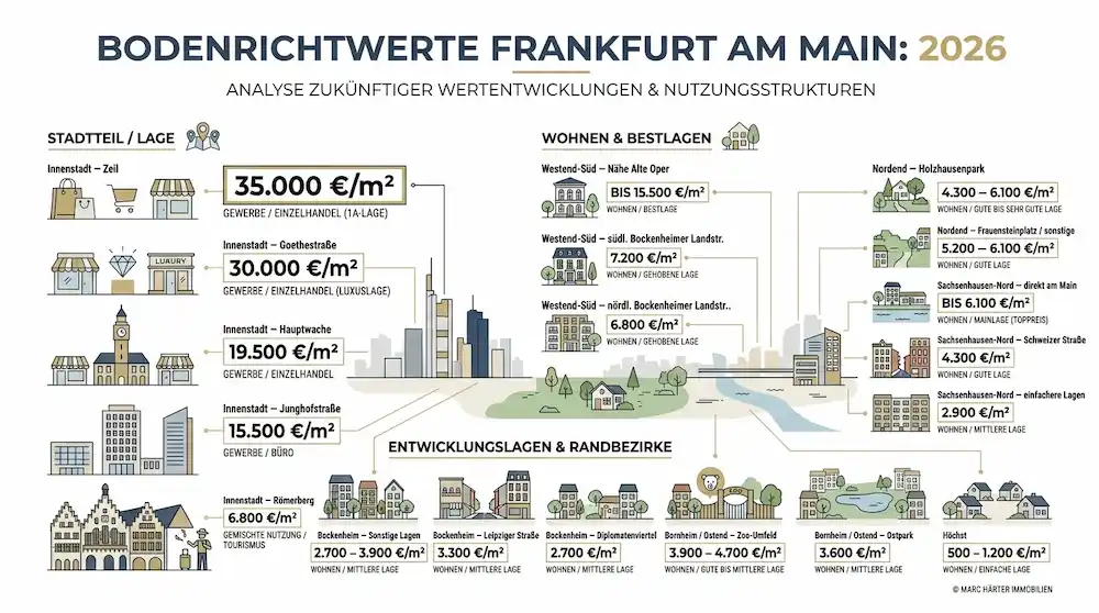 Lage, Lage, Lage: Was ist damit wirklich gemeint — und was bedeutet es für den Wert Ihrer Immobilie in Frankfurt? Lage Lage Lage in Frankfurt Bodenrichtwert 2026 - Marc Härter Immobilien Mikro Meso Makro Lage (1)