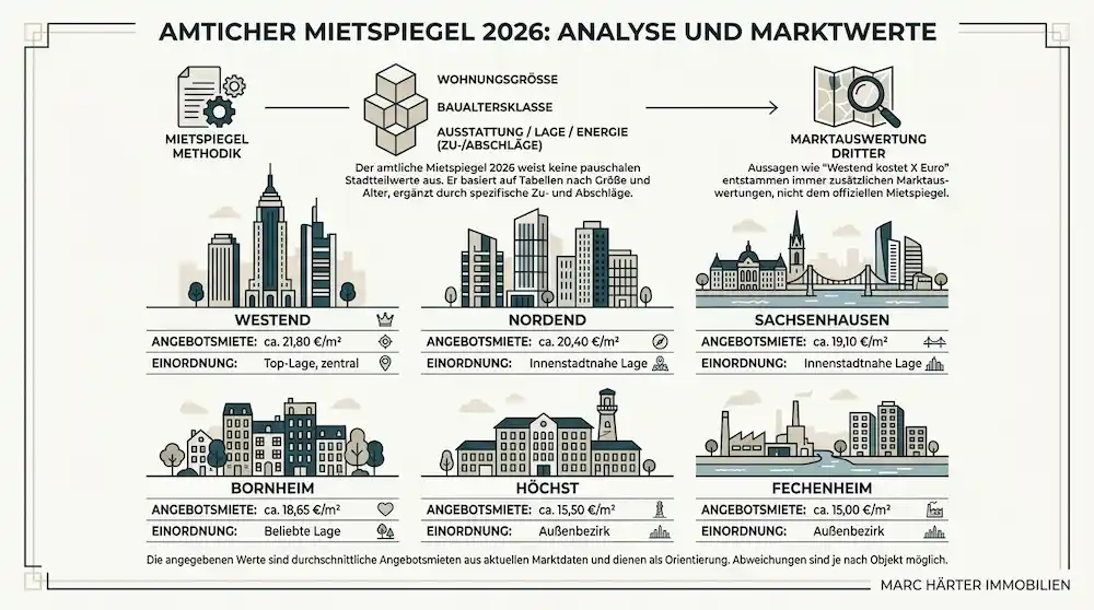Neuer Mietspiegel Frankfurt 2026: Was Mieter und Vermieter nun wissen müssen Mietspiegel 2026 - Durchschnittliche Mieten 2026 in Frankfurt